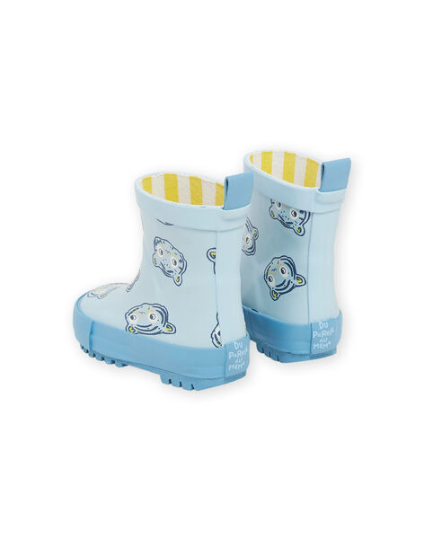 Bottes de pluie bleues à imprimé chats RUPLUITIGR / 23KK3812D0CC218