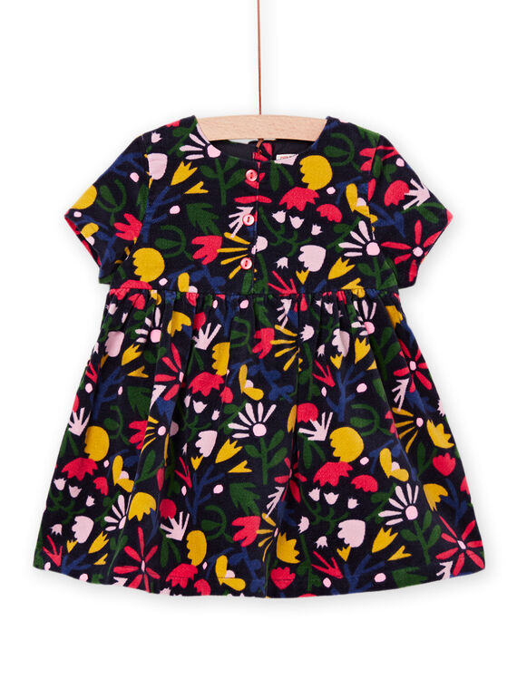 Robe en velours palatine à imprimé fleuri PIMUROB1 / 22WG09R1ROBC243