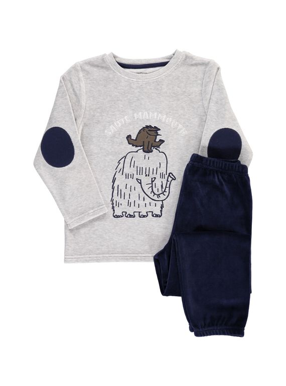 Pyjama en velours garçon BGPYJMAM / 17WH12K4PYJ943