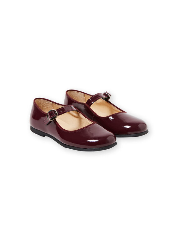 Babies cuir verni lie de vin enfant fille GFBABRIDEL / 19WK35I5D13719