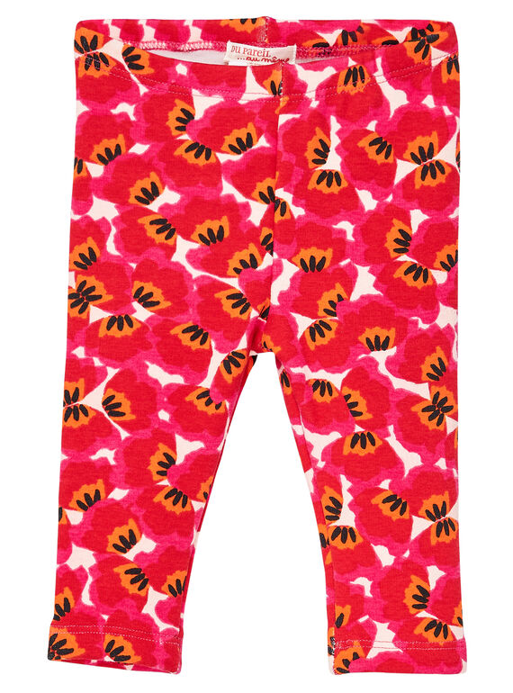 Leggins chaud imprimé bébé fille JIVIPAN2 / 20SG09D2PAND327