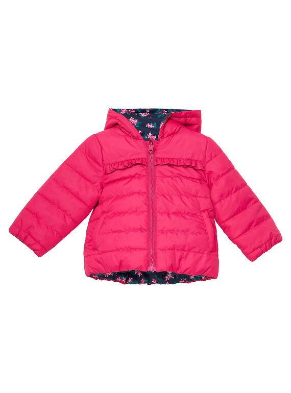 Doudoune réversible bébé fille JIVIDOUNE / 20SG09I1D3E070