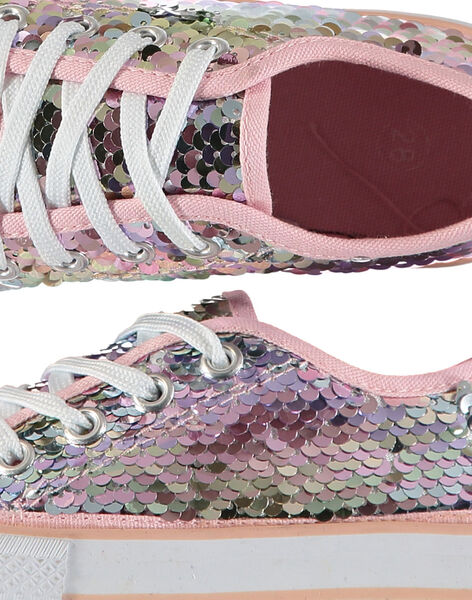Tennis toile sequins filles FFTENSEQU / 19SK35C2D16030