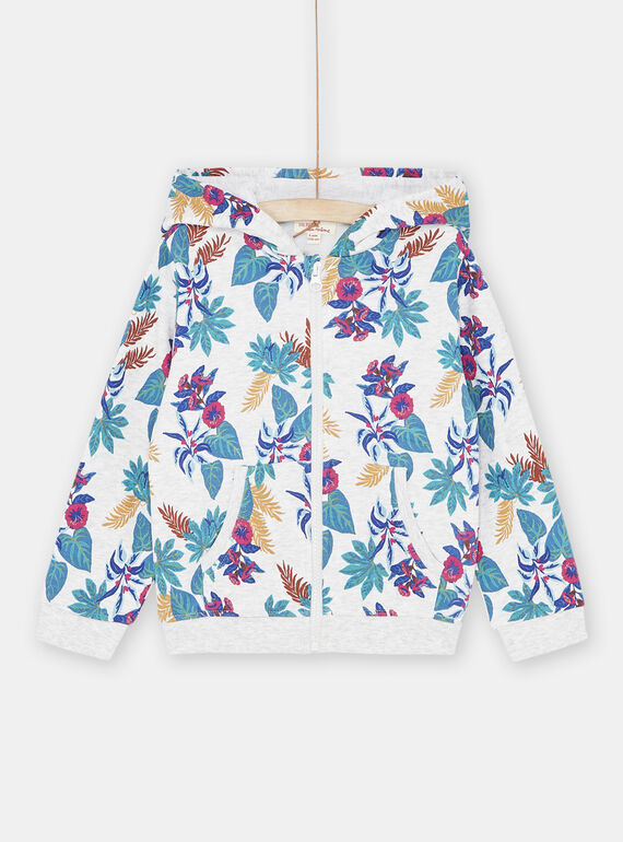 Sweat à capuche à imprimé fleuri fille SAJOHAUJOG1 / 23W901B3JGH943