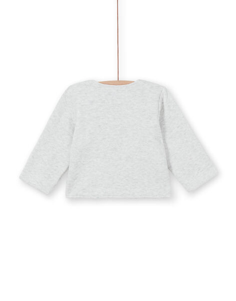 Veste réversible face unie gris chiné et face imprimé jungle LOU1VEST / 21SF05H1VES000