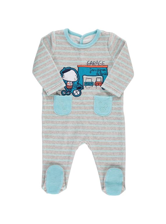 Dors-bien en velours bébé garçon CEGUGREGAR / 18SH1443GRE099