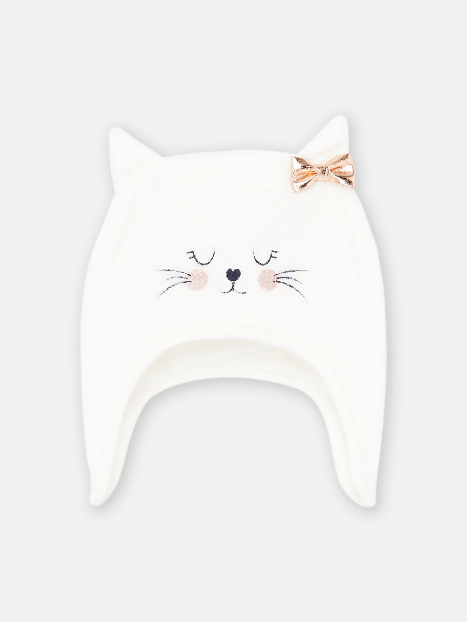 Chapka cru motif chat pour b b fille Bonnet Gants Echarpe