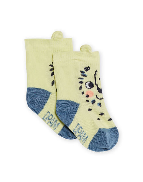 Chaussettes jaunes motifs lions bébé garçon NYUMOCHO1 / 22SI10N2SOQB115