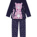 Ensemble pyjama phosphorescent motif léopard fantaisie en velours enfant fille