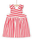 Robe sans manches écrue à imprimé à rayures RINAUROB2 / 23SG09N1ROB001