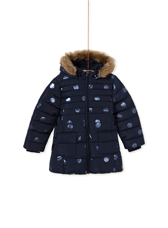 Doudoune à capuche à pois ton sur ton  KALONDOUN2 / 20W901K1D3E070