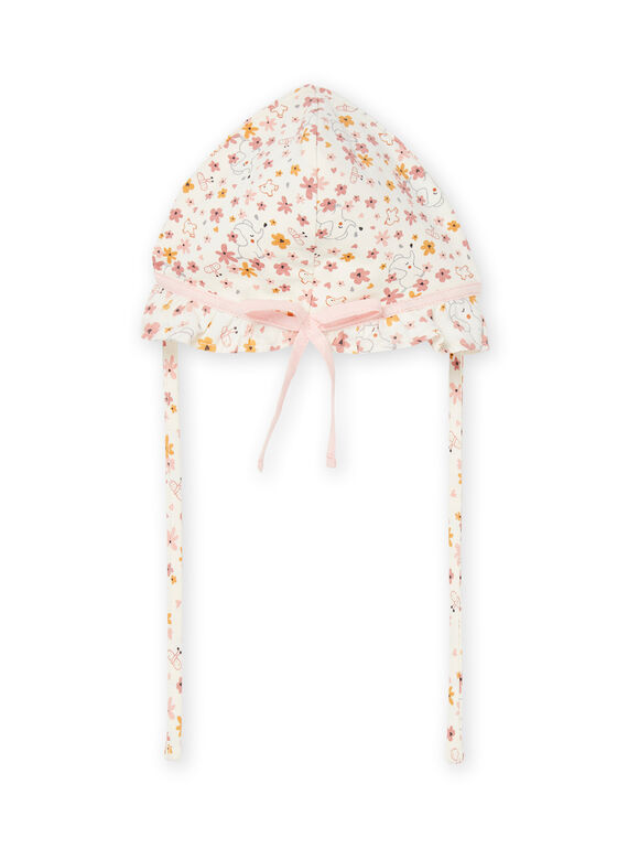 Bonnet blanc à imprimé fleurie ROU2CHA / 23SF40I1CHA000