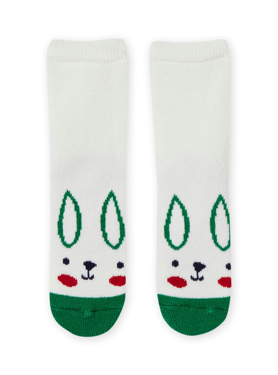 Chaussettes écrues à motif lapin bébé garçon MYUJOCHOB2 / 21WI1018SOQ001