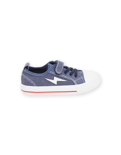 Baskets en toile denim avec patch éclair ROTOILMIX / 23KK3674D16C201
