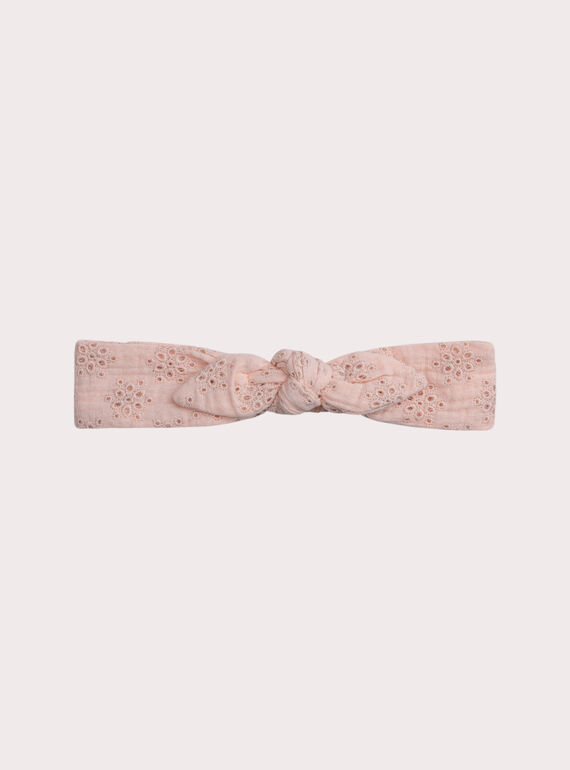 Bandeau brodé rose pour bébé fille XYIBLUBAN / 25WI09N1BAND332