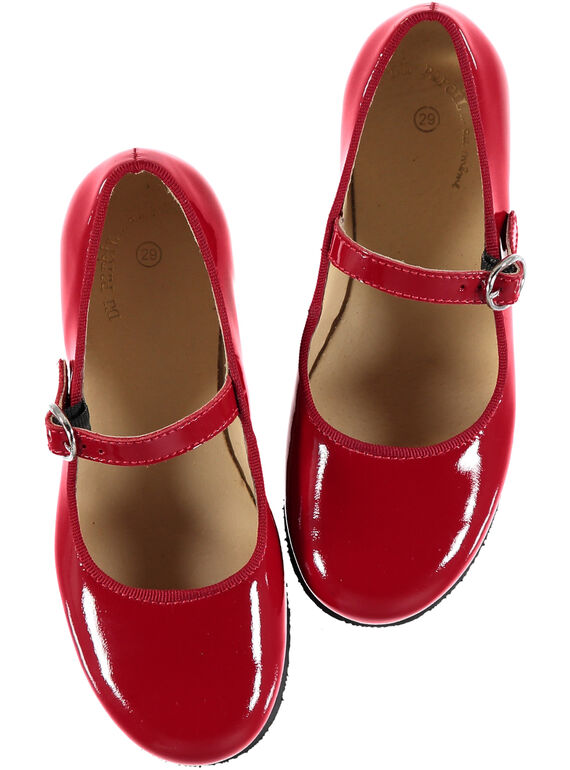 Babies cuir verni rouge enfant fille GFBABRIDER / 19WK35I1D13050