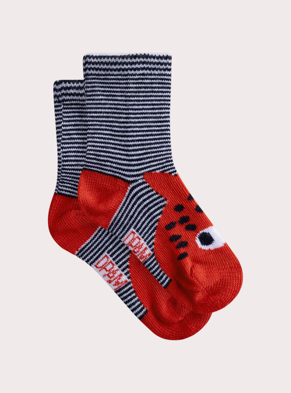 Chaussettes rayées motif poisson pour bébé garçon WYUJOSOC5 / 25SI10M4SOQ070