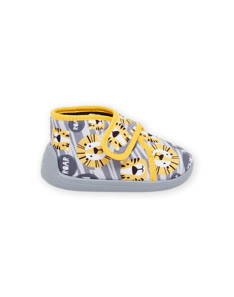 Chaussons bottillons à imprimé lion et lettrage PUPANTCHAT / 22XK3842D0A940