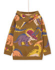 Sweat molleton à capuche à imprimé dinosaures ROMAGSWE / 23S902T1SWEG631