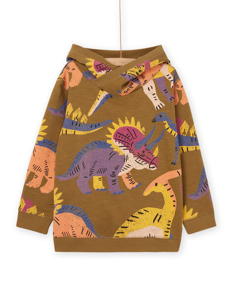 Sweat molleton à capuche à imprimé dinosaures ROMAGSWE / 23S902T1SWEG631