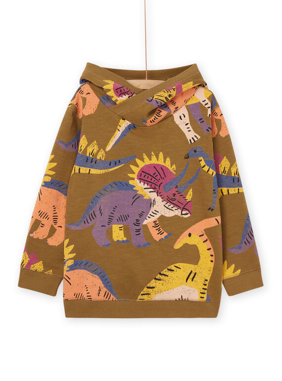 Sweat molleton à capuche à imprimé dinosaures ROMAGSWE / 23S902T1SWEG631