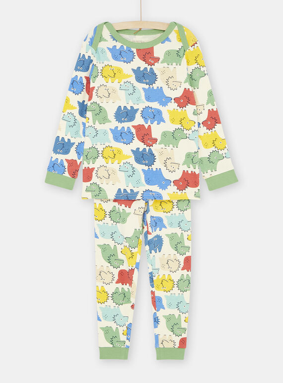 Pyjama beige à imprimé dinosaures garçon SEGOPYJAOP / 23WH1235PYJA016