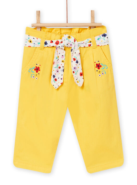 Pantalon jaune bébé fille NILUPAN / 22SG09P1PANB105