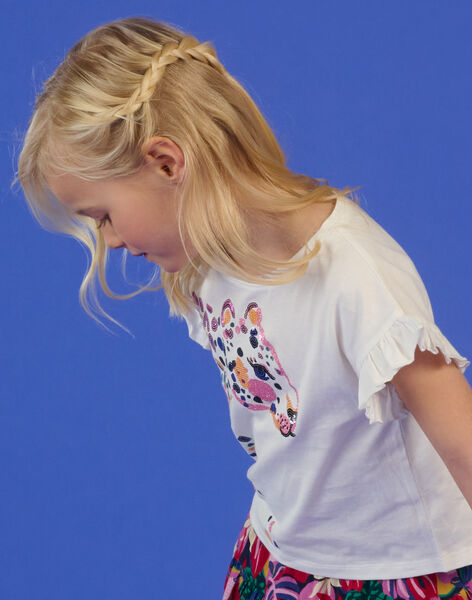 T-shirt bleu roi à motif panthère RANAUTI2 / 23S901N1TMC001