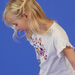 T-shirt bleu roi à motif panthère