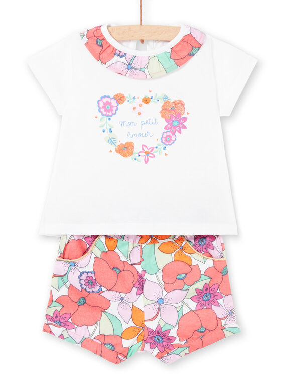 Ensemble short et teeshirt bébé fille LIVIENS / 21SG09U1ENS000