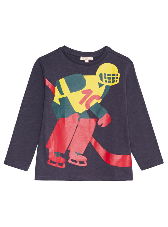 Tee shirt manches longues gris chiné enfant garçon KOJOTEE5 / 20W90238D32J900
