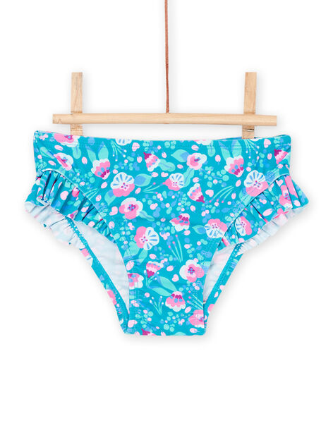 Maillot de bain turquoise à imprimé fantaisie RYIENS / 23SI09R9MAIC217