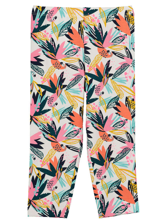 Legging imprimé tropical fille FYACULEG / 19SI01N1CAL000