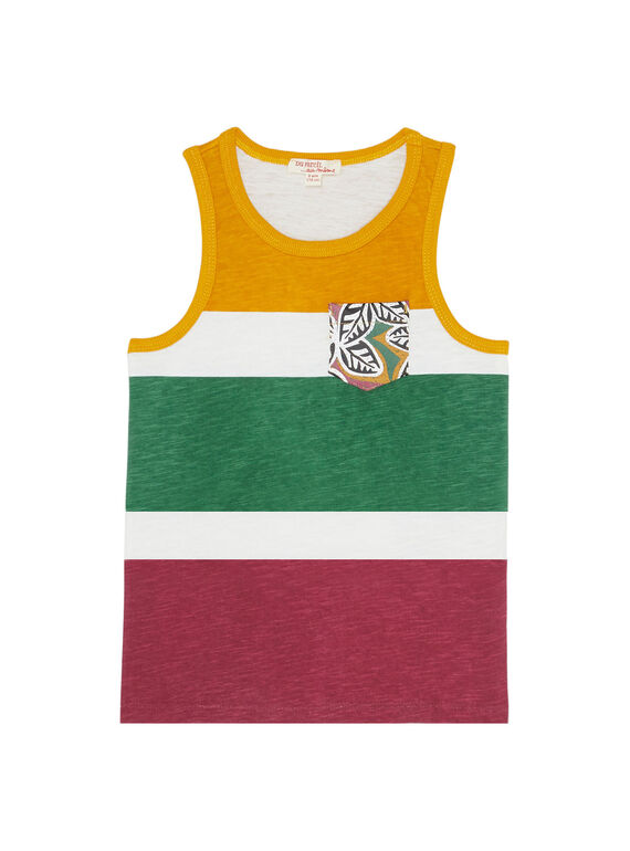 Débardeur garçon imprimé tricolore JODUDEB / 20S902O1DEB001