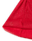 Jupe tulle rouge motifs de Noël bébé fille MINOJUP / 21WG09Q1JUP050