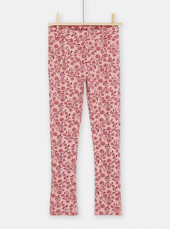 Pantalon rose à imprimé fleuri SACOUPANT / 23W901L1PAND329
