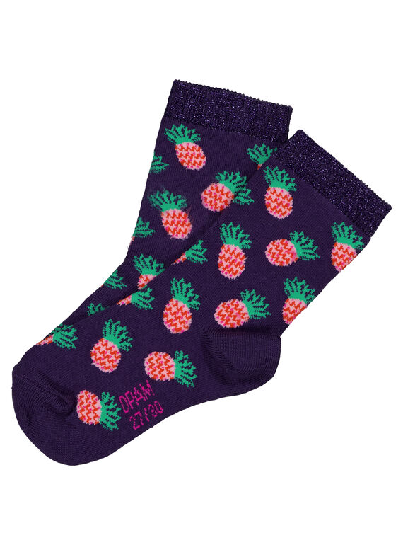 Chaussettes avec motifs ananas en lurex  GYAVIOCHO / 19WI01R1SOQ708