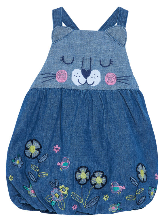 Robe boule en denim bébé fille JITROROB3 / 20SG09F2ROBP274