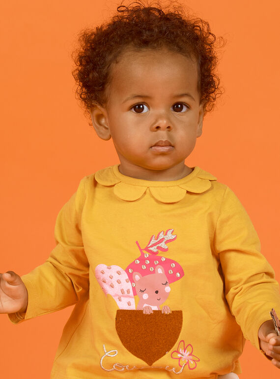 T-shirt safran col pétales bébé fille MISAUBRA / 21WG09P1TML109