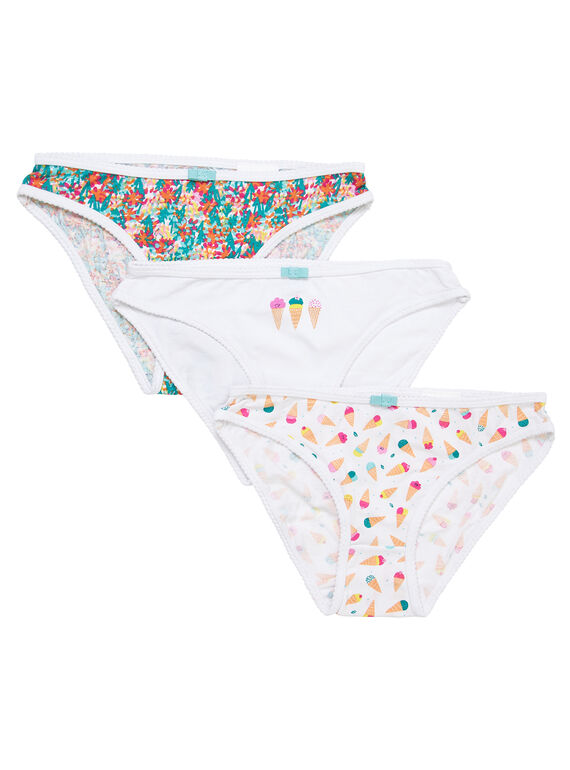 Lot de trois culottes enfant fille JEFALOT2 / 20SH11V3SLI000
