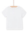 T-shirt blanc à motifs fantaisie bébé garçon NUHOTI2 / 22SG10T2TMC000
