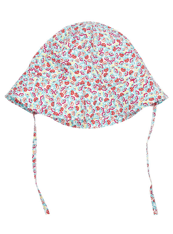 Chapeau blanc à imprimé fleuri bébé fille JYIMARCHA / 20SI09P1CHA000