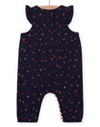 Combinaison réversible imprimé cœurs et rayures bébé fille MIMIXCOMB / 21WG09J1CBL070