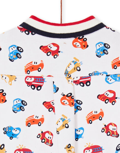 Chemise écrue imprimé voitures bébé garçon LUHACHEM / 21SG10X1CHM001