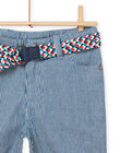 Bermuda denim clair à rayures enfant garçon NOFICBER1 / 22S902U2BERP272