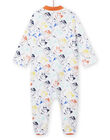 Grenouillère blanche imprimé raton-laveur bébé garçon NEGAGRELAV / 22SH14G6GRE000