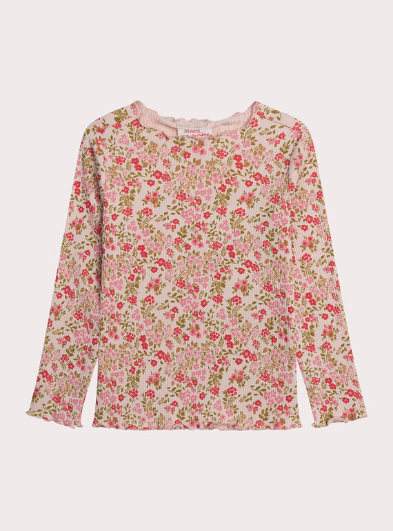 Haut imprimé fleuri en côte  XAJOTEE1 / 25W901F5TMLD319