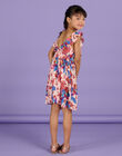 Robe Rose poudré à imprimé exotique Enfant Fille RAMUMROB3 / 23S901G2ROBD327