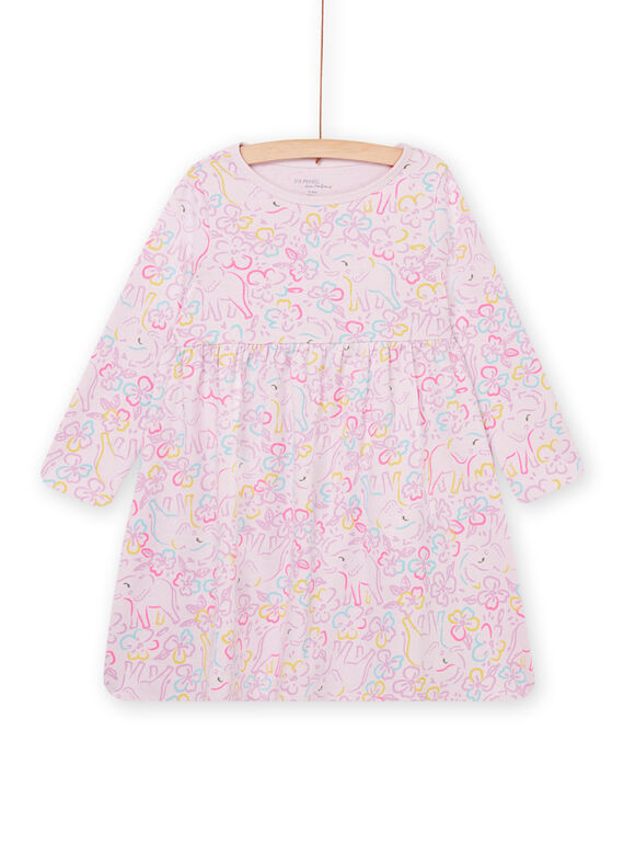 Chemise de nuit manches longues à imprimé fleuri et éléphant PEFACHUELE / 22WH1111CHNH700