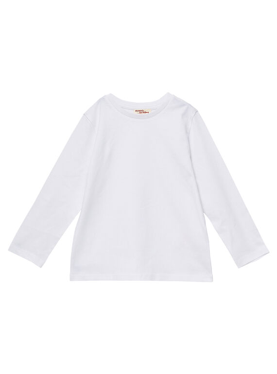 Tee shirt manches longues garçon blanc JOESTEE1 / 20S90262D32000